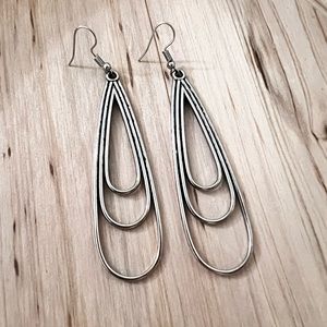 Earrings teardrop hoops ( Fashion )